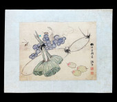 CHINESE SILK PAINTING ,(WANG J