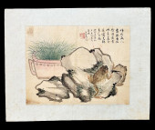 CHINESE SILK PAINTING ,(WANG J
