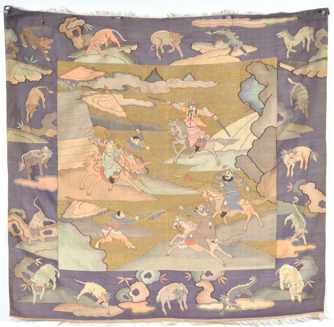 CHINESE SILK TEXTILE WITH GOLD