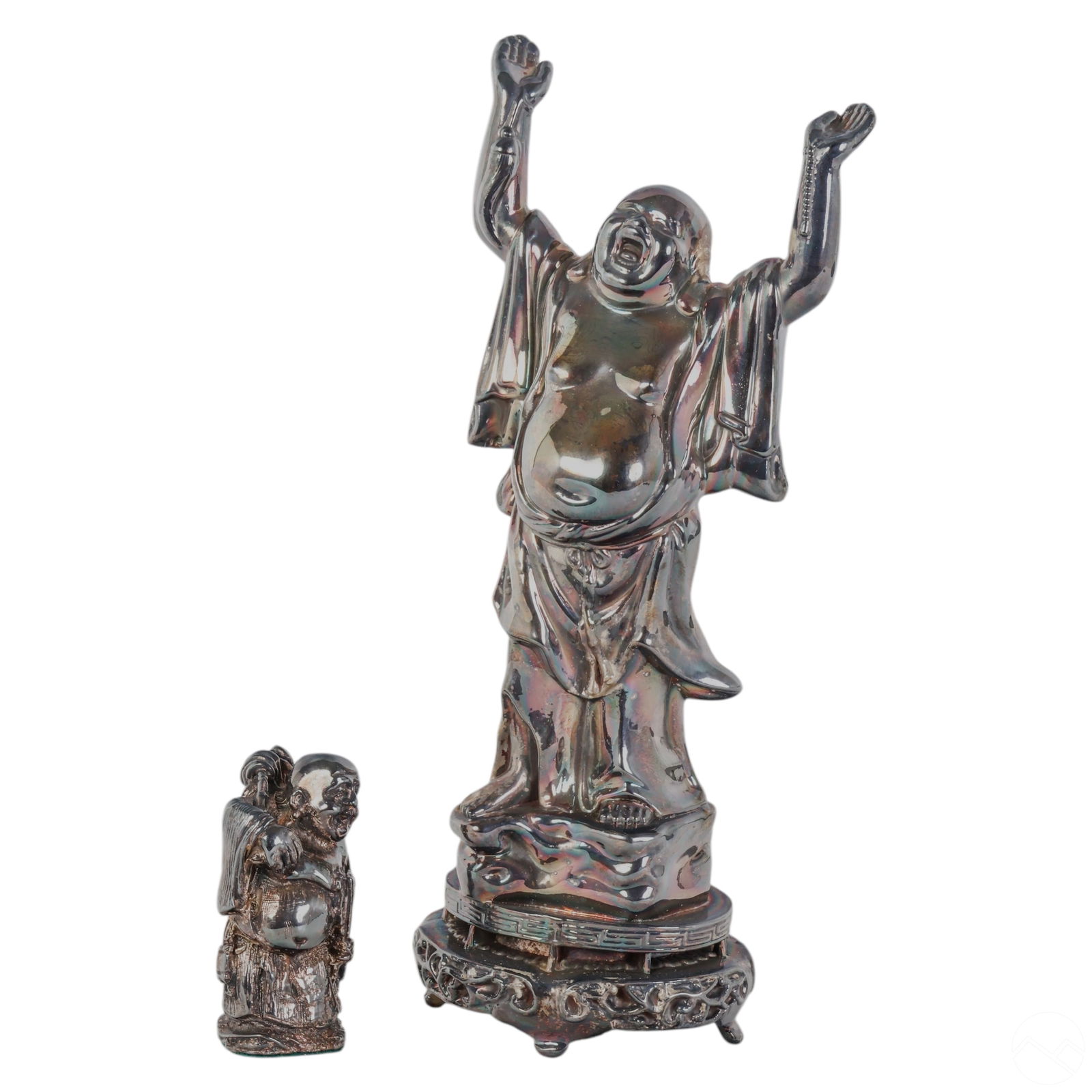 CHINESE SILVER 925 OVERLAY BUDDHA