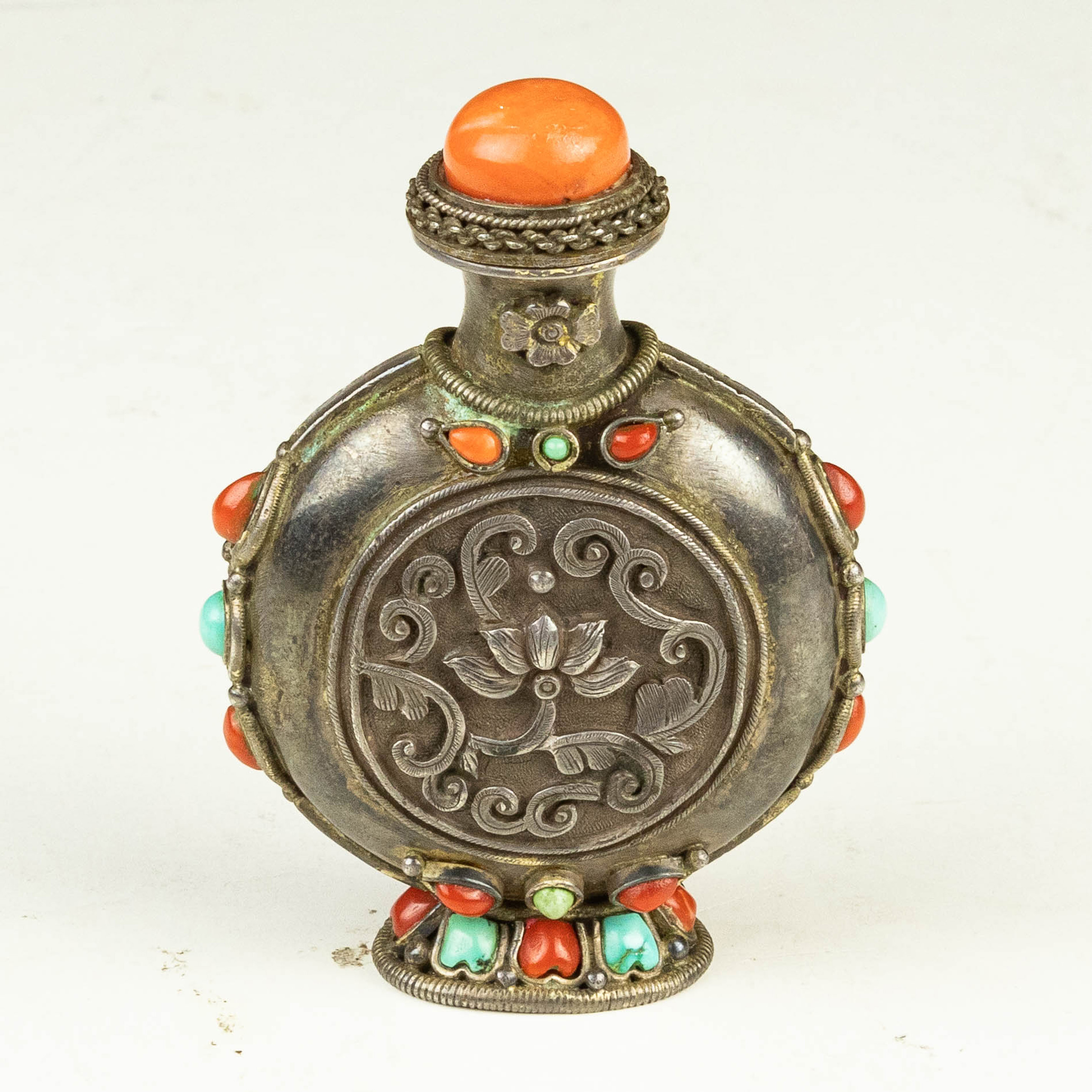 CHINESE SILVER AND GEMSTONE