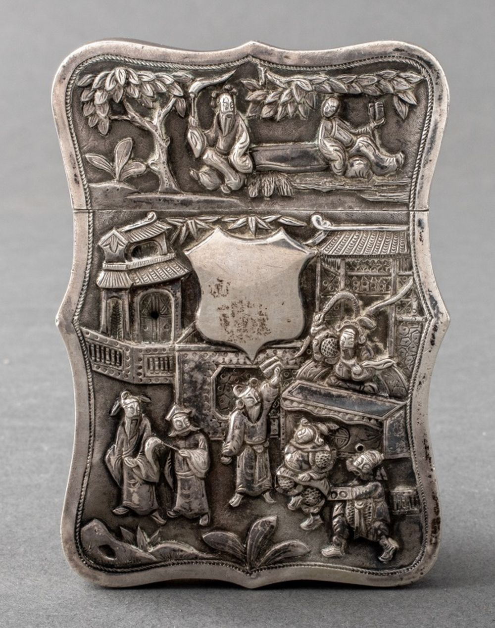 CHINESE SILVER CARD CASE Chinese