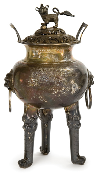 Chinese Silver Censer 	 