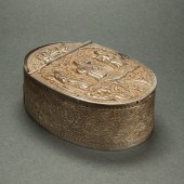CHINESE SILVER COSMETIC BOX Ch