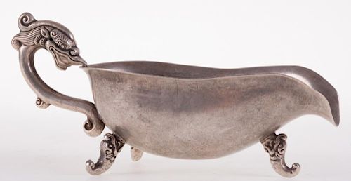 CHINESE SILVER CREAMER OR GRAVY