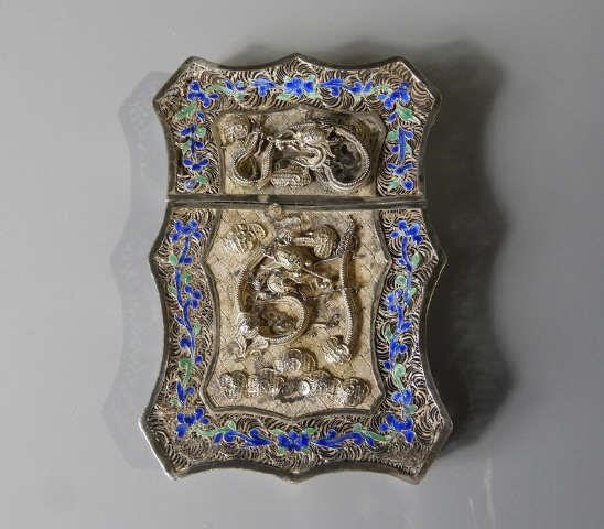 CHINESE SILVER FILIGREE CALLING