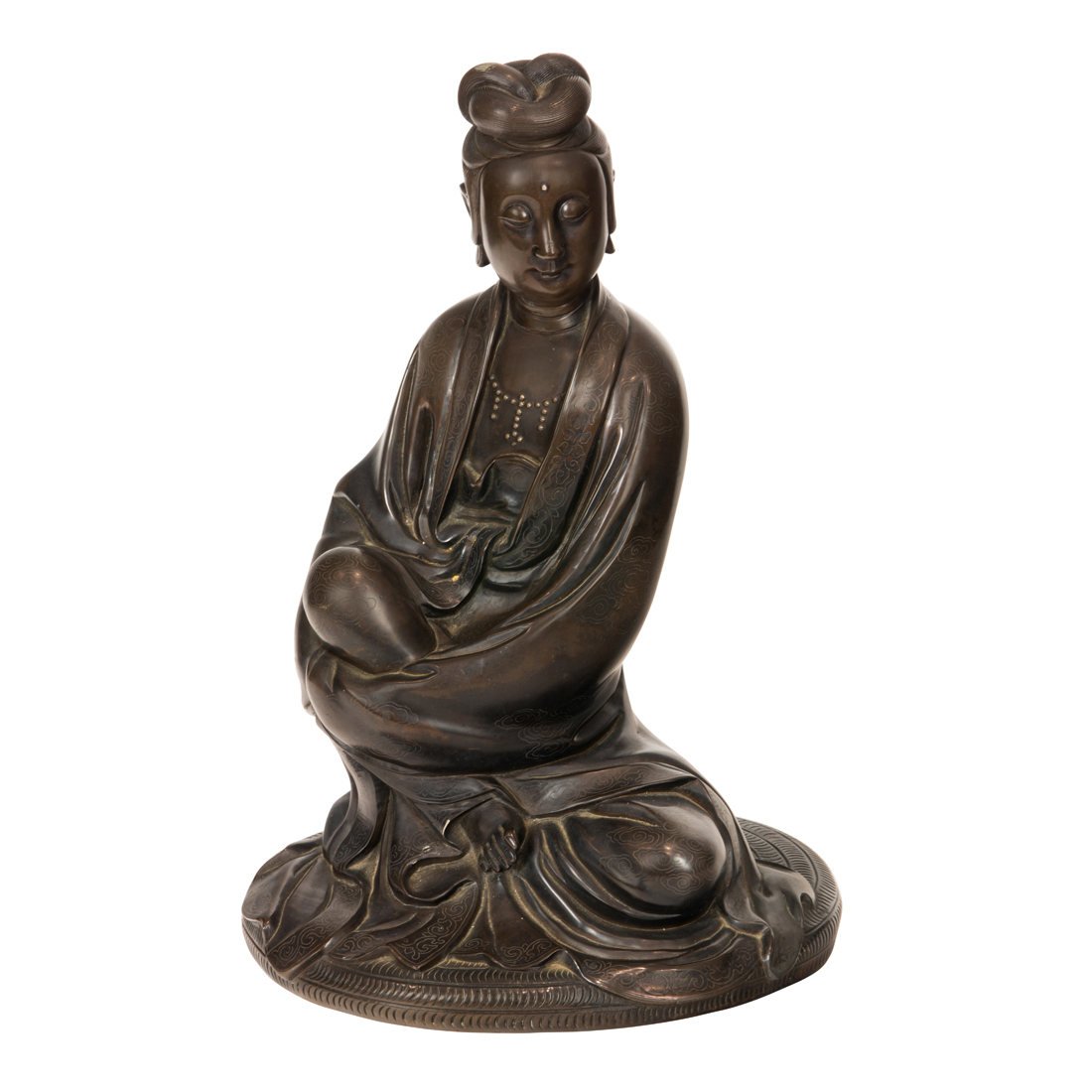 CHINESE SILVER-INLAID 'SHISOU'