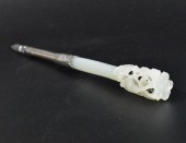 CHINESE SILVER MOUNTED JADE CA