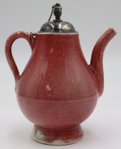 CHINESE SILVER MOUNTED PEACH B