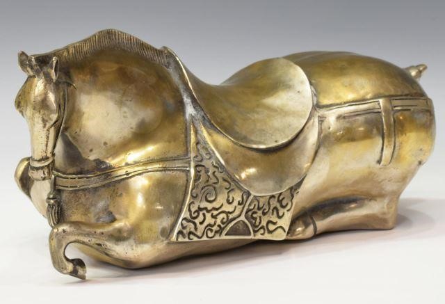 CHINESE SILVER-TONE METAL HORSE