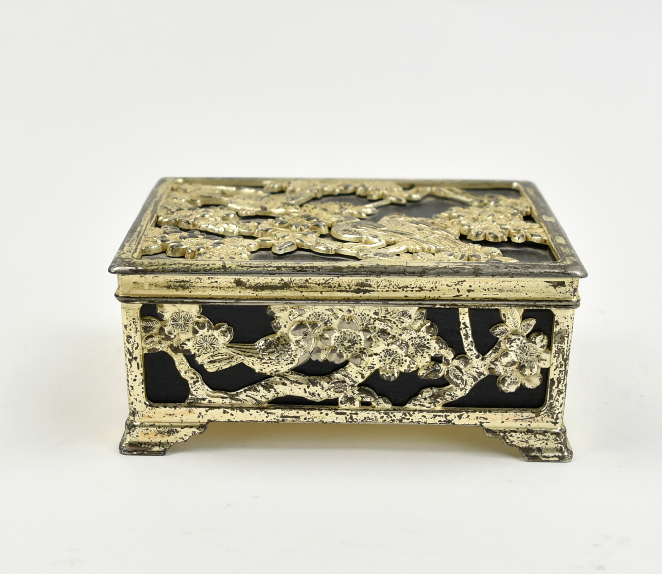 CHINESE SILVER WOOD BOX, ROC PERIOD