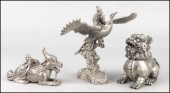CHINESE SILVERED BRONZE FIGURE