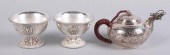 CHINESE SILVERTONE POT WITH TW