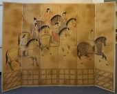 CHINESE SIX-FOLD FLOOR SCREEN,
