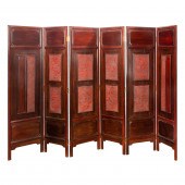 CHINESE SIX-FOLD HARDWOOD FLOO