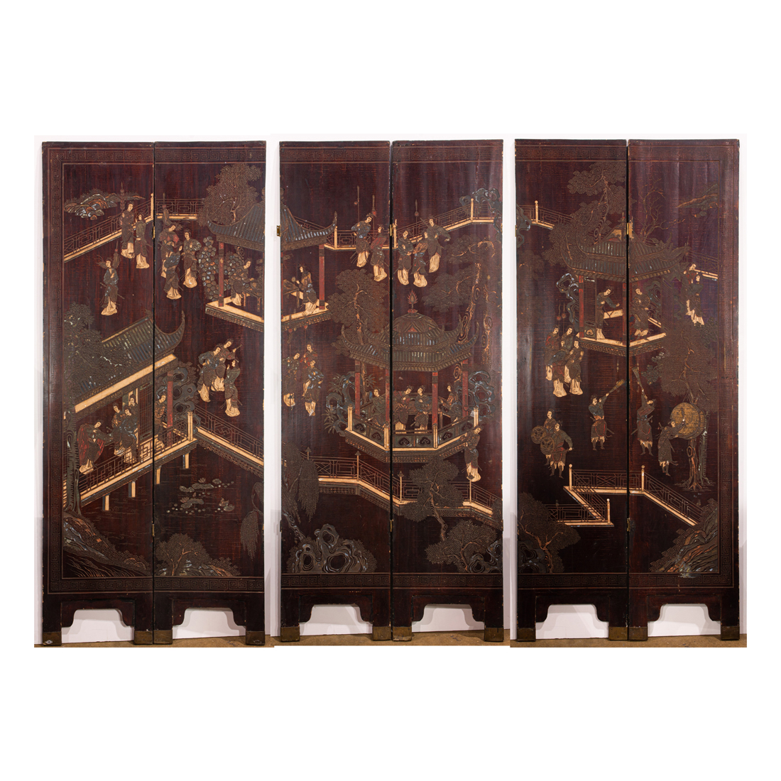 CHINESE SIX-PANEL COROMANDEL SCREEN