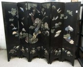CHINESE SIX-PANEL FLOOR SCREEN