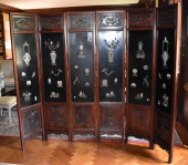 CHINESE SIX PANEL JADE, HARDST