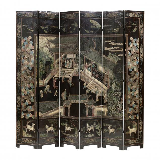 CHINESE SIX PANEL LARGE FLOOR