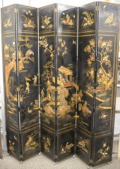 CHINESE SIX PANEL SCREEN, HAVI