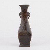CHINESE SMALL MING BRONZE VASE