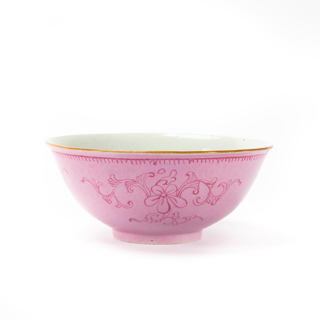 CHINESE SMALL PINK PAINTED