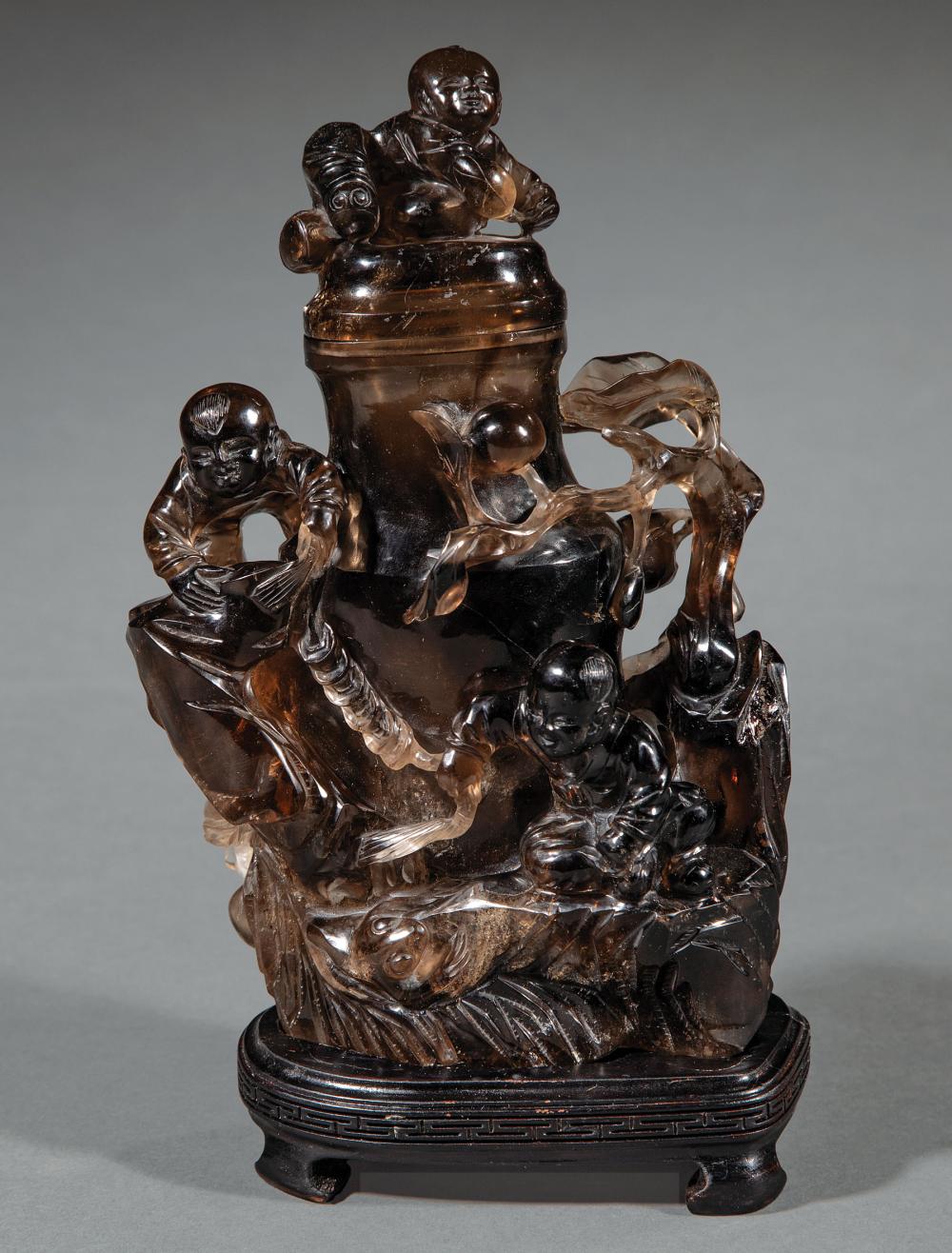 CHINESE SMOKEY QUARTZ COVERED