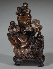 CHINESE SMOKEY QUARTZ COVERED