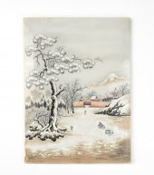CHINESE SNOW LANDSCAPE PORCELA