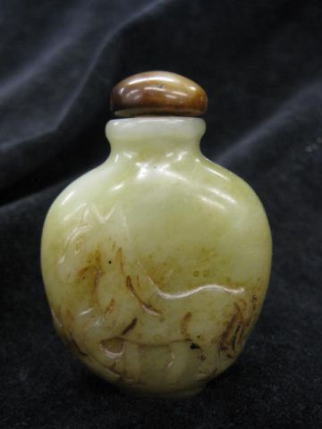 Chinese Snuff Bottle carved jade