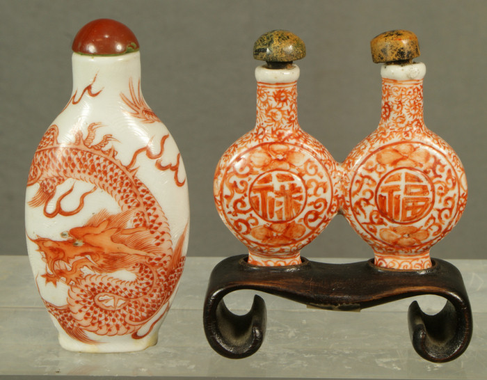 Chinese snuff bottle lot of 2
