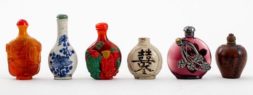 CHINESE SNUFF BOTTLES, 6Group of