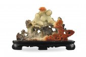 CHINESE SOAPSTONE CARVED HEHE
