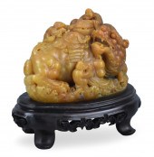 CHINESE SOAPSTONE CARVING OF F