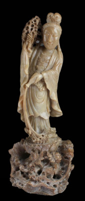 CHINESE SOAPSTONE GUANYIN STAT