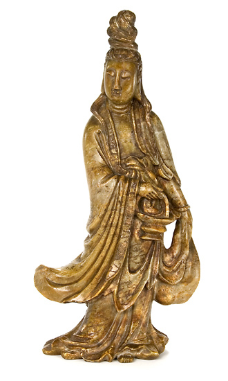 Chinese Soapstone Guanyin 	 