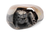 CHINESE SOAPSTONE GUARDIAN LIO