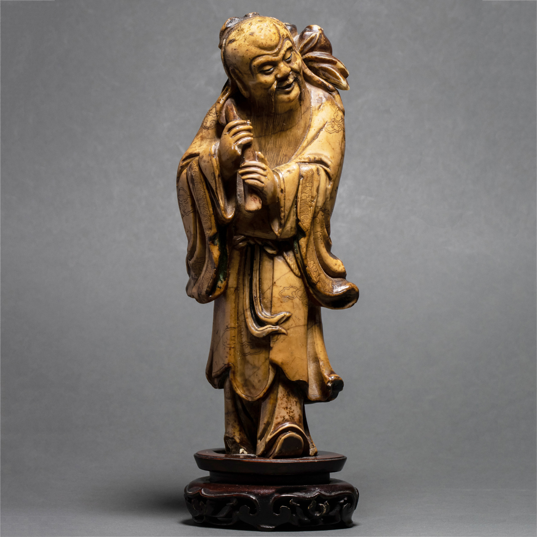 CHINESE SOAPSTONE IMMORTAL FIGURE