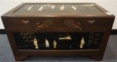 CHINESE SOAPSTONE MOUNTED LACQ