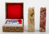 CHINESE SOAPSTONE SEALS & PORC