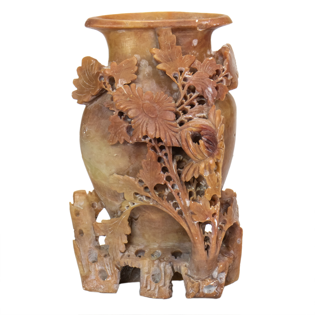 CHINESE SOAPSTONE VASE Chinese