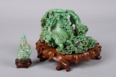 CHINESE SOFTSTONE DRAGON VASE