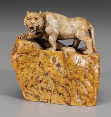 Chinese softstone seal, mottled