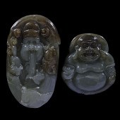Chinese Spinach Jade Buddha Pe