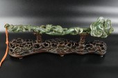 CHINESE SPINACH JADE CARVED RU