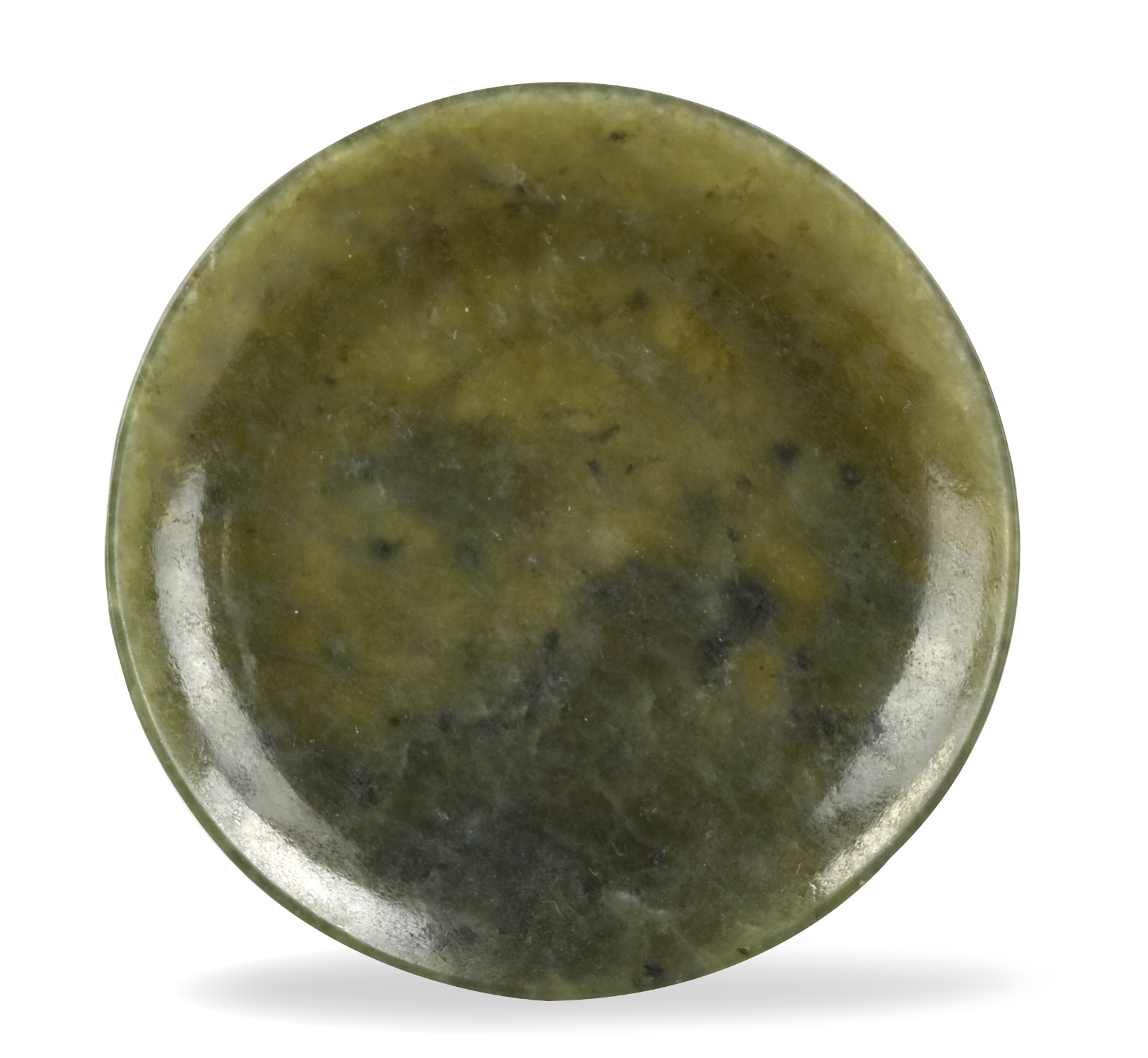 CHINESE SPINASCH JADEITE DISH, QING