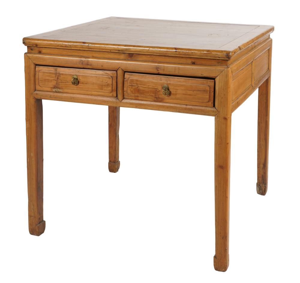 CHINESE SQUARE ELMWOOD TABLEChinese