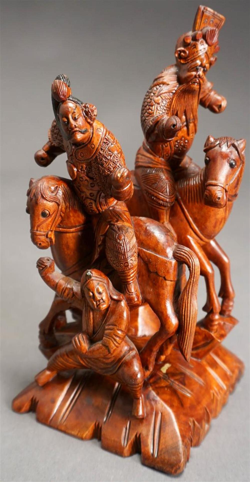 CHINESE STAINED AND CARVED HARDWOOD