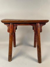 CHINESE STAINED SOFTWOOD BENCH