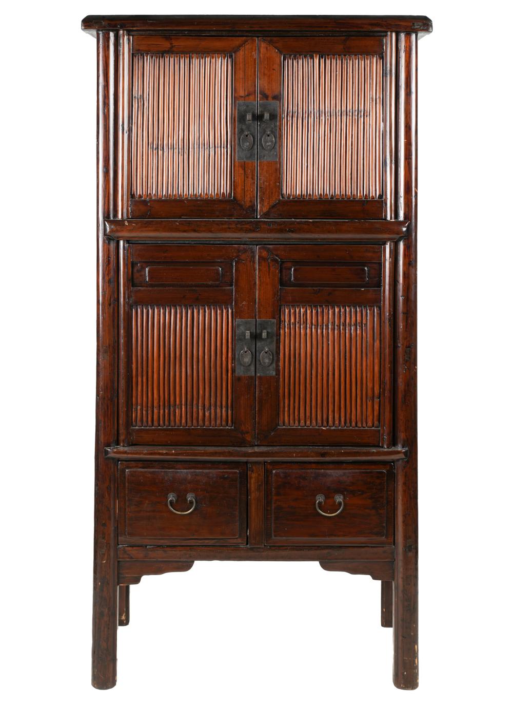 CHINESE STAINED WOOD AND BAMBOO